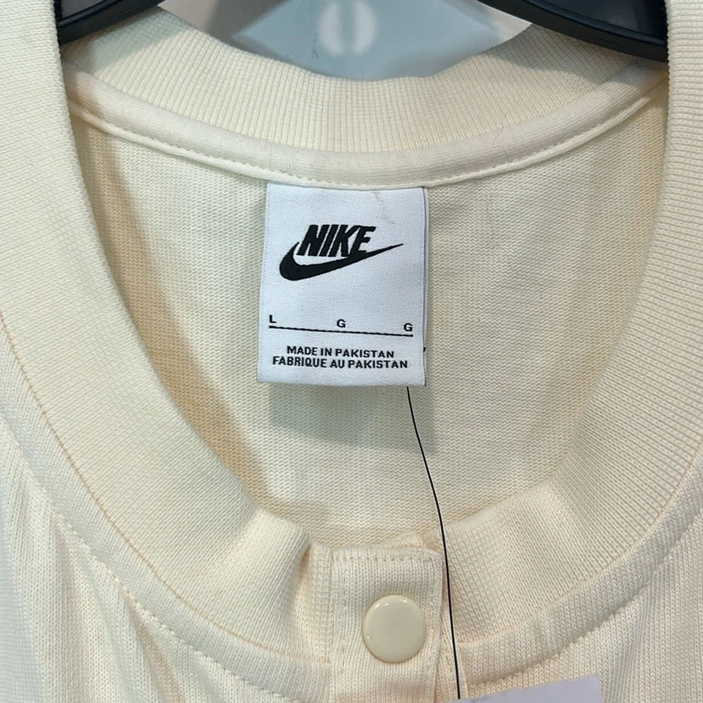 Nike egg cream kids size large romper sleeveless snap from New with tags